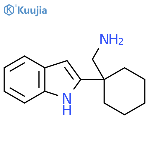 1-(1H-indol-2-yl)cyclohexylmethanamine structure