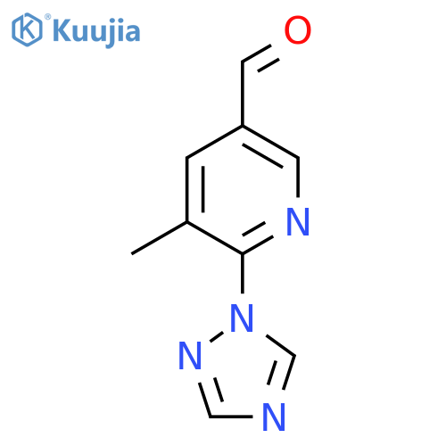 5-Methyl-6-(1H-1,2,4-triazol-1-yl)pyridine-3-carbaldehyde structure
