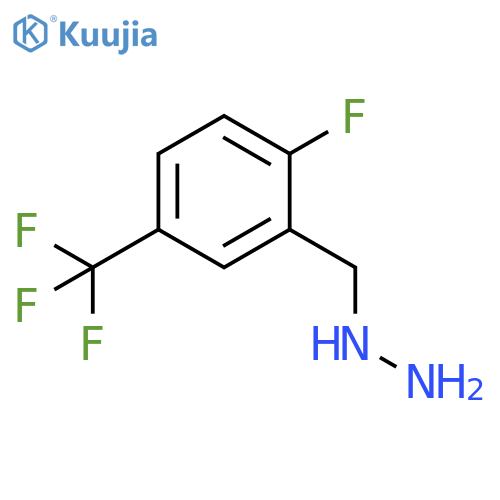 {2-fluoro-5-(trifluoromethyl)phenylmethyl}hydrazine structure