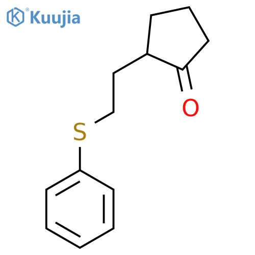 2-(2-Phenylsulfanylethyl)cyclopentan-1-one structure