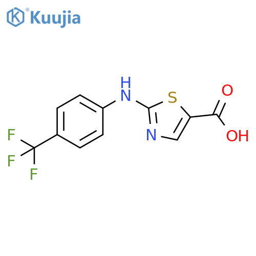 2-((4-(Trifluoromethyl)phenyl)amino)thiazole-5-carboxylic acid structure