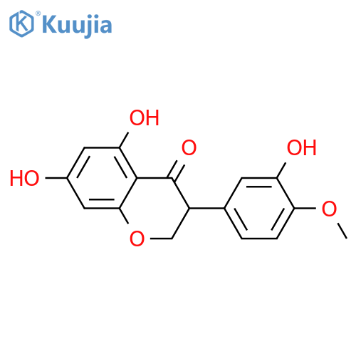 4H-1-Benzopyran-4-one,2,3-dihydro-5,7-dihydroxy-3-(3-hydroxy-4-methoxyphenyl)- structure