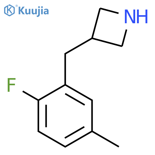 3-(2-fluoro-5-methylphenyl)methylazetidine structure