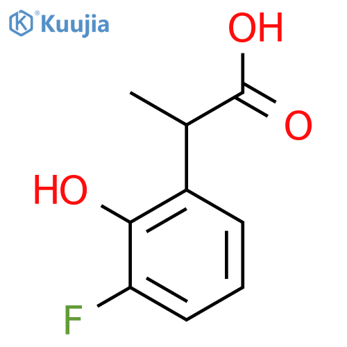 2-(3-Fluoro-2-hydroxyphenyl)propanoic acid structure