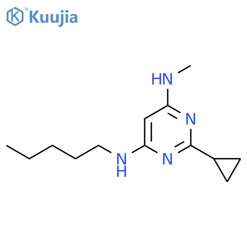 2-cyclopropyl-N4-methyl-N6-pentylpyrimidine-4,6-diamine structure