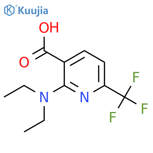 2-(diethylamino)-6-(trifluoromethyl)pyridine-3-carboxylic acid structure