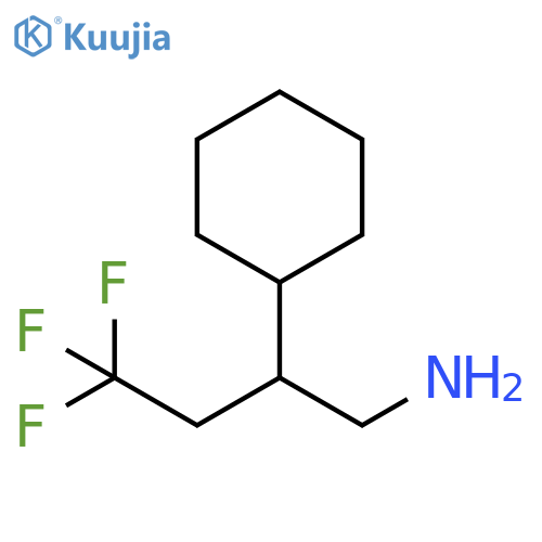 2-cyclohexyl-4,4,4-trifluorobutan-1-amine structure