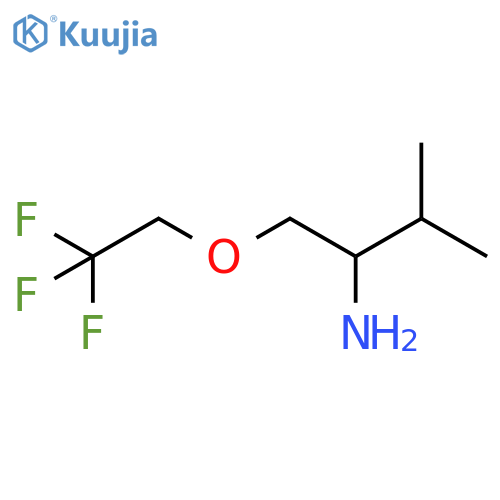 3-methyl-1-(2,2,2-trifluoroethoxy)butan-2-amine structure