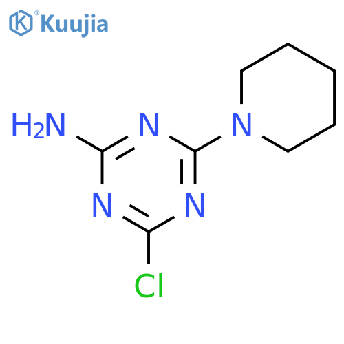 4-Chloro-6-(1-piperidinyl)-1,3,5-triazin-2-ylamine structure