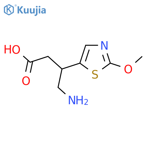 4-amino-3-(2-methoxy-1,3-thiazol-5-yl)butanoic acid structure