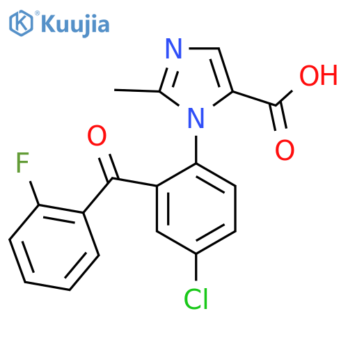 1-(4-Chloro-2-(2-fluorobenzoyl)phenyl)-2-methyl-1H-imidazole-5-carboxylic Acid structure