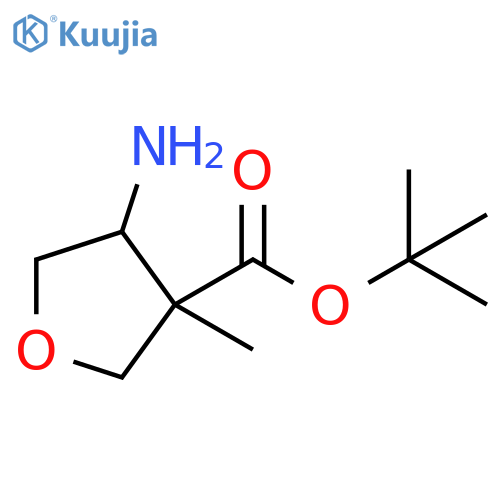 3-Furancarboxylic acid, 4-aminotetrahydro-3-methyl-, 1,1-dimethylethyl ester structure