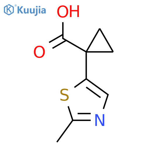 1-(2-Methyl-1,3-thiazol-5-yl)cyclopropane-1-carboxylic acid structure