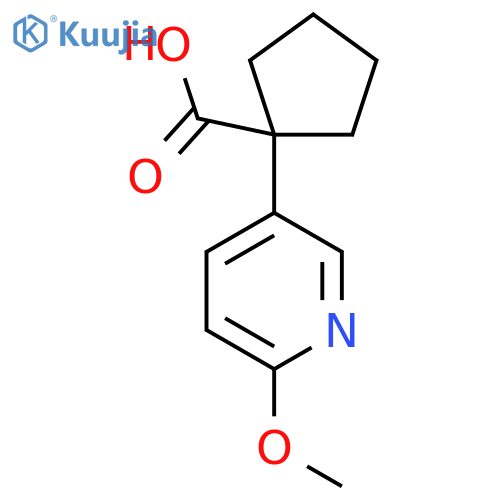 1-(6-methoxypyridin-3-yl)cyclopentane-1-carboxylic acid structure
