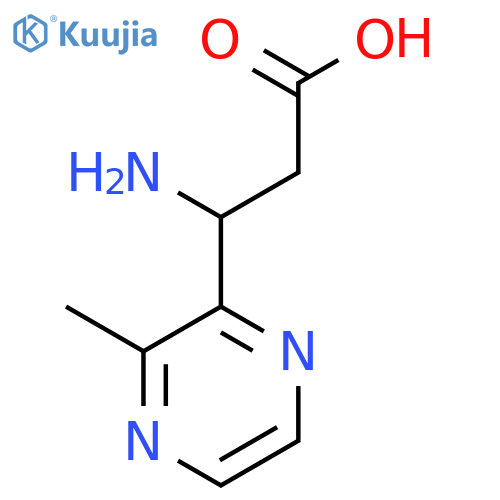 3-amino-3-(3-methylpyrazin-2-yl)propanoic acid structure