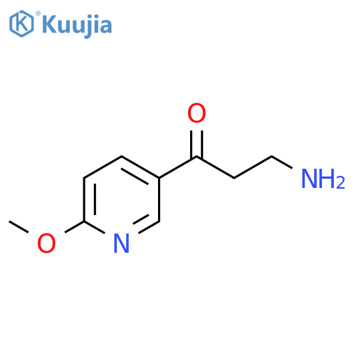 3-amino-1-(6-methoxypyridin-3-yl)propan-1-one structure