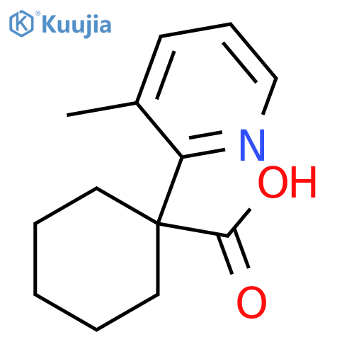 1-(3-methylpyridin-2-yl)cyclohexane-1-carboxylic acid structure