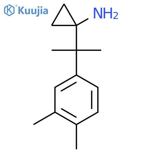 1-2-(3,4-dimethylphenyl)propan-2-ylcyclopropan-1-amine structure
