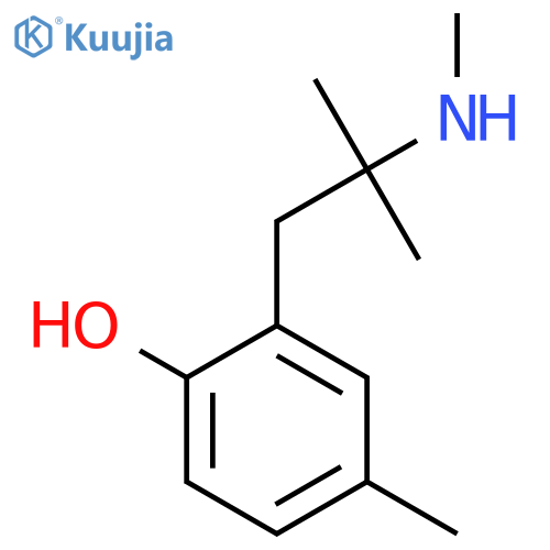 4-methyl-2-2-methyl-2-(methylamino)propylphenol structure