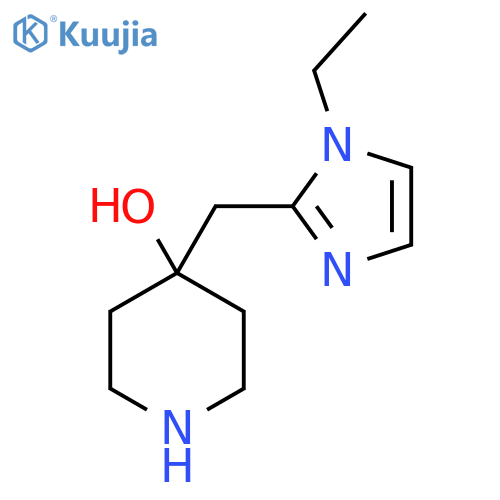 4-(1-ethyl-1H-imidazol-2-yl)methylpiperidin-4-ol structure