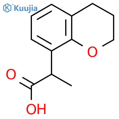 2-(3,4-Dihydro-2H-1-benzopyran-8-yl)propanoic acid structure