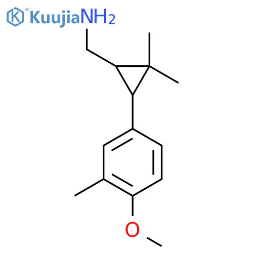 3-(4-methoxy-3-methylphenyl)-2,2-dimethylcyclopropylmethanamine structure