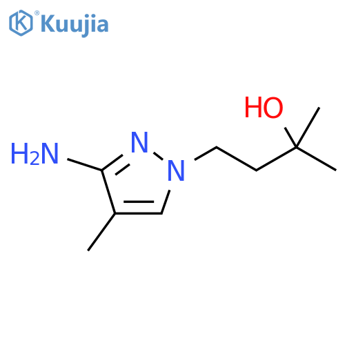 4-(3-amino-4-methyl-1H-pyrazol-1-yl)-2-methylbutan-2-ol structure