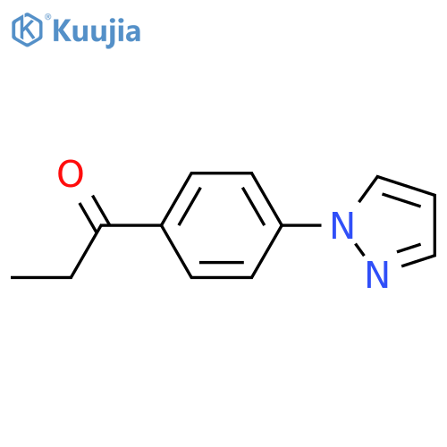 1-4-(1H-pyrazol-1-yl)phenylpropan-1-one structure