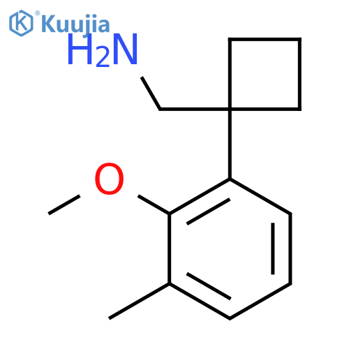 1-(2-methoxy-3-methylphenyl)cyclobutylmethanamine structure