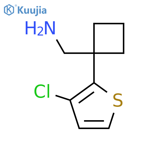 1-(3-chlorothiophen-2-yl)cyclobutylmethanamine structure