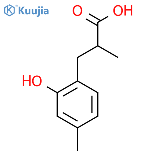 3-(2-hydroxy-4-methylphenyl)-2-methylpropanoic acid structure