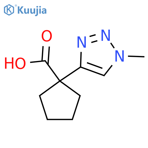 1-(1-methyl-1H-1,2,3-triazol-4-yl)cyclopentane-1-carboxylic acid structure
