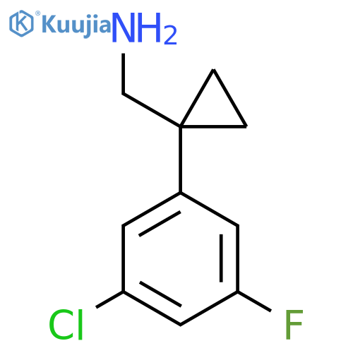 1-(3-chloro-5-fluorophenyl)cyclopropylmethanamine structure