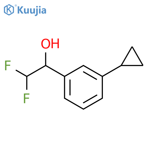 1-(3-cyclopropylphenyl)-2,2-difluoroethan-1-ol structure