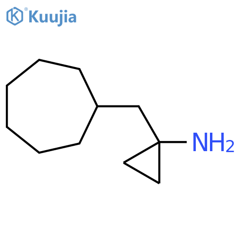 1-(cycloheptylmethyl)cyclopropan-1-amine structure