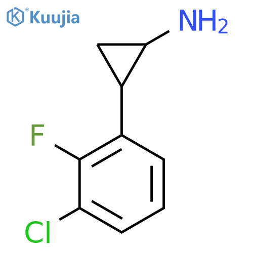 2-(3-chloro-2-fluorophenyl)cyclopropan-1-amine structure