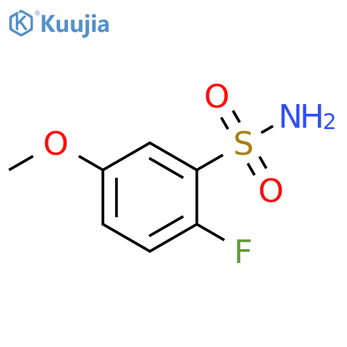 2-fluoro-5-methoxybenzene-1-sulfonamide structure