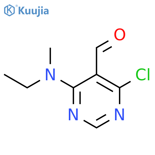 4-Chloro-6-[ethyl(methyl)amino]pyrimidine-5-carbaldehyde structure