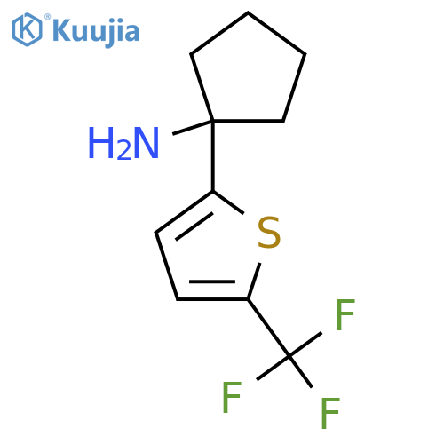 1-5-(trifluoromethyl)thiophen-2-ylcyclopentan-1-amine structure