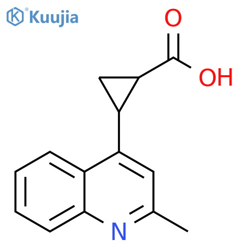 2-(2-methylquinolin-4-yl)cyclopropane-1-carboxylic acid structure