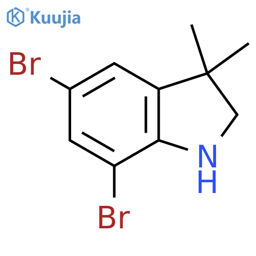 5,7-Dibromo-3,3-dimethyl-2,3-dihydro-1h-indole structure