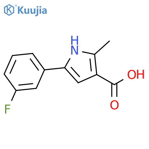 5-(3-Fluoro-phenyl)-2-methyl-1H-pyrrole-3-carboxylic acid structure