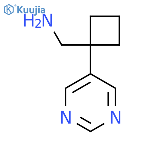 1-(pyrimidin-5-yl)cyclobutylmethanamine structure