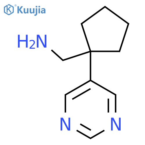 1-(pyrimidin-5-yl)cyclopentylmethanamine structure