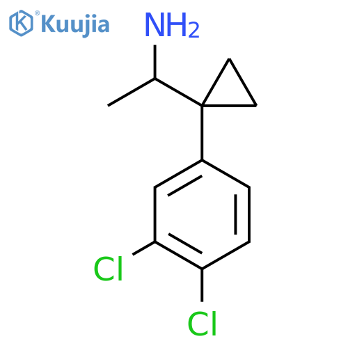 1-1-(3,4-dichlorophenyl)cyclopropylethan-1-amine structure