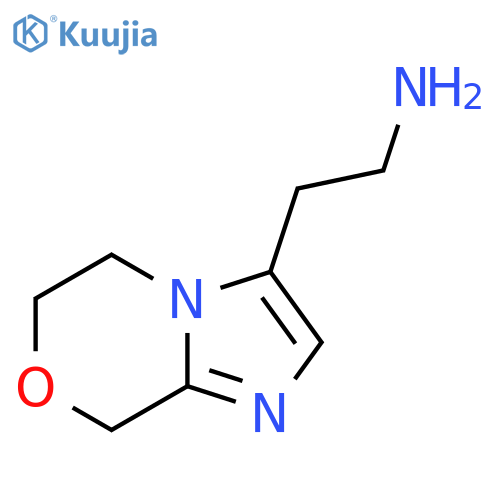 2-{5H,6H,8H-imidazo2,1-c1,4oxazin-3-yl}ethan-1-amine structure