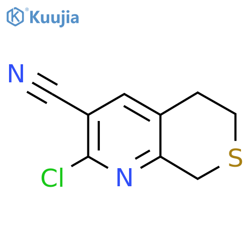 2-Chloro-6,8-dihydro-5H-thiopyrano[3,4-b]pyridine-3-carbonitrile structure