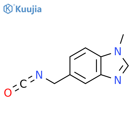 5-(isocyanatomethyl)-1-methyl-1H-1,3-benzodiazole structure