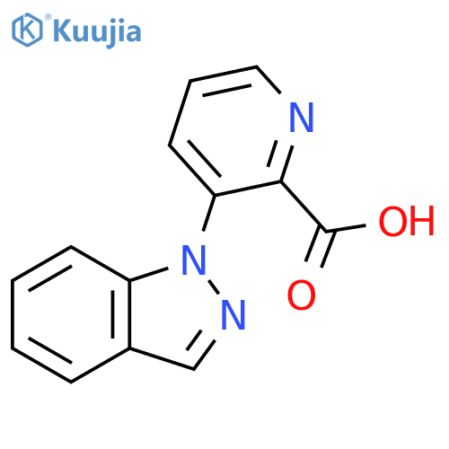 3-(1H-indazol-1-yl)pyridine-2-carboxylic acid structure