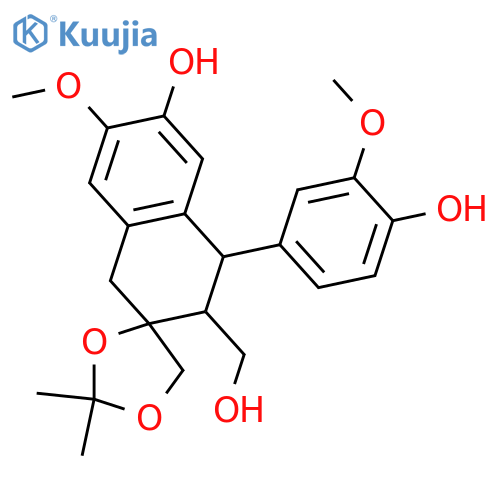 2,7'-Cyclo-8,8'-lignan-3',4,4',5,8,9,9'-heptol; (7'S,8S,8'S)-form, 8,9-Isopropylidene, 3',5-di-Me ether structure